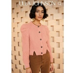 ULLA JOHNSON ELLE ALPACA WOOL CARDIGAN